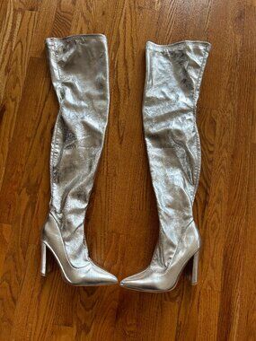 Tall Silver boots